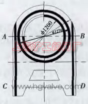 电动闸阀阀座圈堆焊合金示意图（图 2）