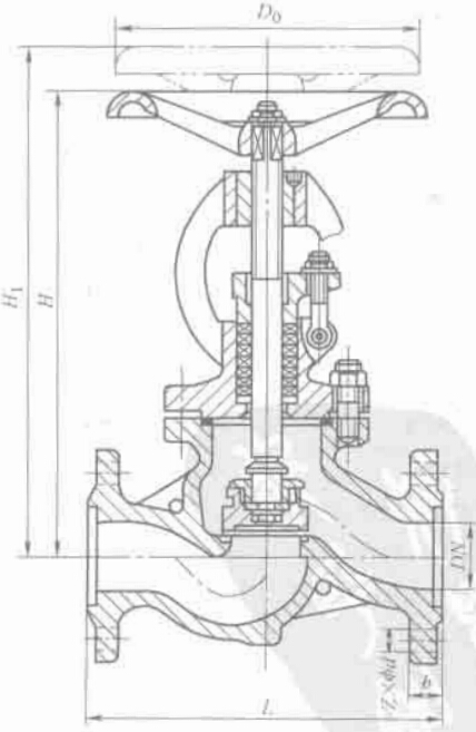 法兰截止阀(图 2-9)