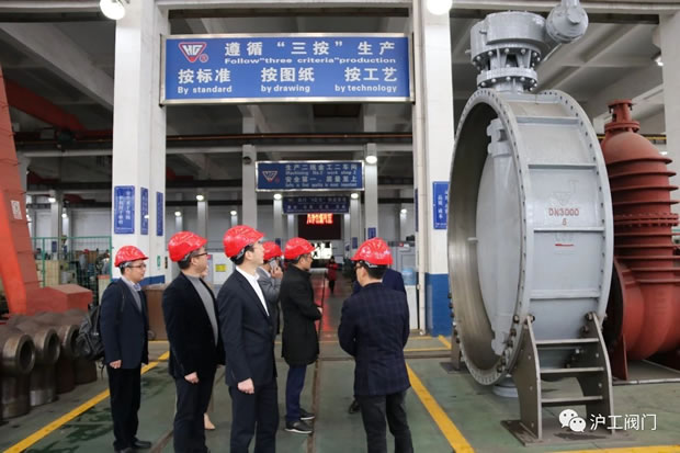 浙江省永嘉县党政考察团考察上海沪工阀门厂(图4)